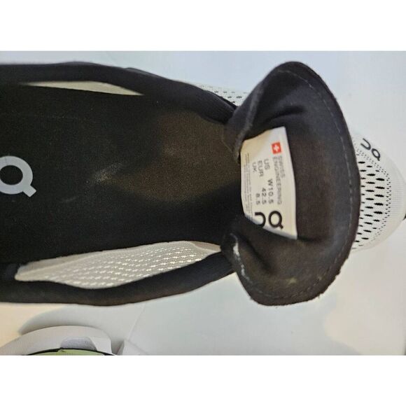 On Running On Cloud white, black and green running shoes. Size 10.5. - Picture 6 of 6